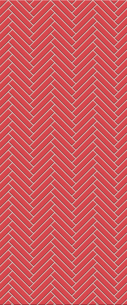 Red Double Herringbone Tile Acrylic Shower Panel 2440mm x 1220mm ( 3mm Thick) - CladdTech