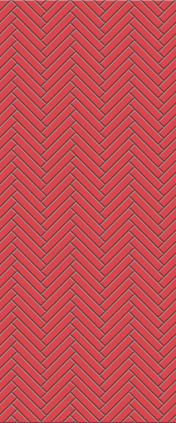 Red Double Herringbone Tile Acrylic Shower Panel 2440mm x 1220mm ( 3mm Thick) - CladdTech