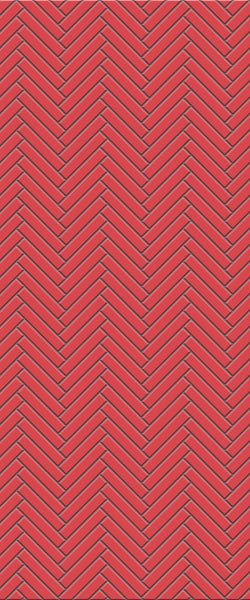 Red Double Herringbone Tile Acrylic Shower Panel 2440mm x 1220mm ( 3mm Thick) - CladdTech