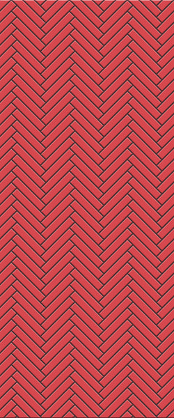 Red Double Herringbone Tile Acrylic Shower Panel 2440mm x 1220mm ( 3mm Thick) - CladdTech