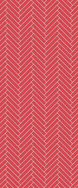 Red Double Herringbone Tile Acrylic Shower Panel 2440mm x 1220mm ( 3mm Thick) - CladdTech