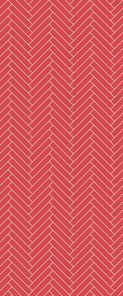 Red Double Herringbone Tile Acrylic Shower Panel 2440mm x 1220mm ( 3mm Thick) - CladdTech
