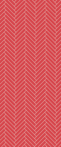 Red Double Herringbone Tile Acrylic Shower Panel 2440mm x 1220mm ( 3mm Thick) - CladdTech