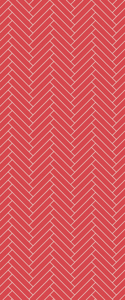 Red Double Herringbone Tile Acrylic Shower Panel 2440mm x 1220mm ( 3mm Thick) - CladdTech