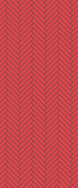 Red Double Herringbone Tile Acrylic Shower Panel 2440mm x 1220mm ( 3mm Thick) - CladdTech