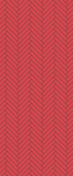 Red Double Herringbone Tile Acrylic Shower Panel 2440mm x 1220mm ( 3mm Thick) - CladdTech