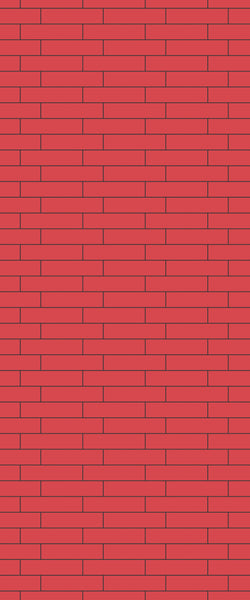 Red Brick Slip Tile Acrylic Shower Wall Panel 2440mm x 1220mm ( 3mm Thick) - CladdTech