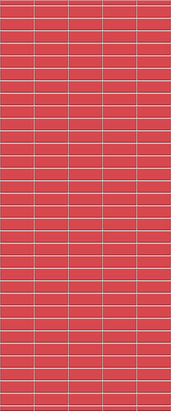 Red Horizontal Block Tile Acrylic Shower Panel 2440mm x 1220mm ( 3mm Thick) - CladdTech