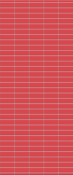 Red Horizontal Block Tile Acrylic Shower Panel 2440mm x 1220mm ( 3mm Thick) - CladdTech