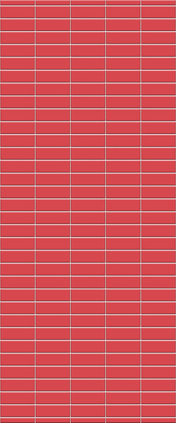Red Horizontal Block Tile Acrylic Shower Panel 2440mm x 1220mm ( 3mm Thick) - CladdTech
