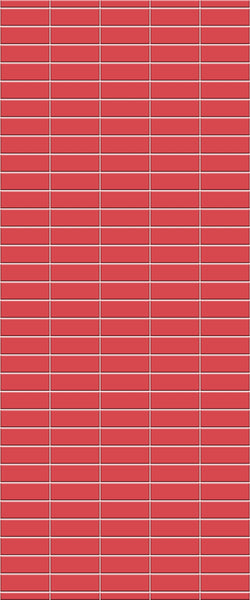 Red Horizontal Block Tile Acrylic Shower Panel 2440mm x 1220mm ( 3mm Thick) - CladdTech