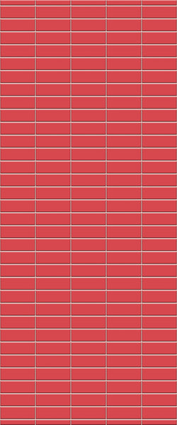 Red Horizontal Block Tile Acrylic Shower Panel 2440mm x 1220mm ( 3mm Thick) - CladdTech