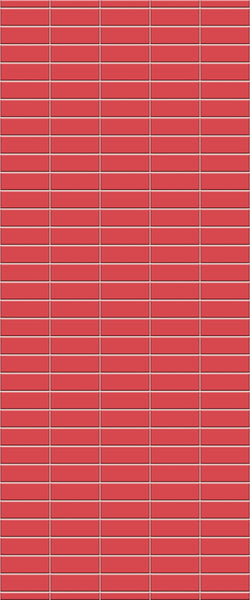 Red Horizontal Block Tile Acrylic Shower Panel 2440mm x 1220mm ( 3mm Thick) - CladdTech