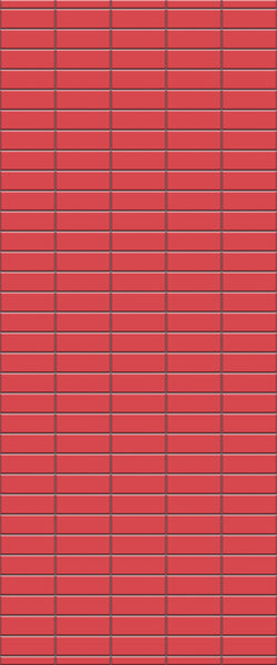 Red Horizontal Block Tile Acrylic Shower Panel 2440mm x 1220mm ( 3mm Thick) - CladdTech