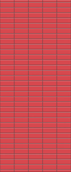 Red Horizontal Block Tile Acrylic Shower Panel 2440mm x 1220mm ( 3mm Thick) - CladdTech