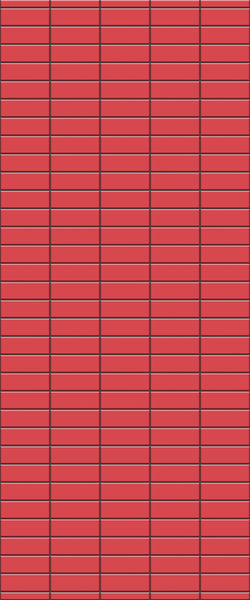 Red Horizontal Block Tile Acrylic Shower Panel 2440mm x 1220mm ( 3mm Thick) - CladdTech