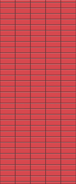 Red Horizontal Block Tile Acrylic Shower Panel 2440mm x 1220mm ( 3mm Thick) - CladdTech