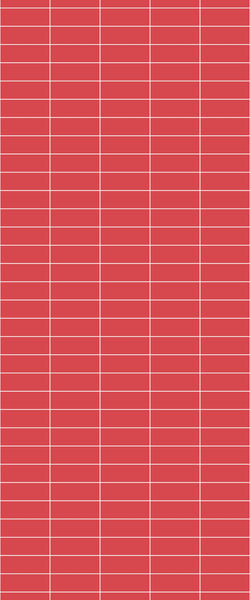 Red Horizontal Block Tile Acrylic Shower Panel 2440mm x 1220mm ( 3mm Thick) - CladdTech