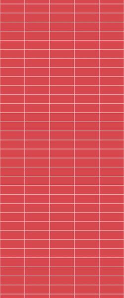 Red Horizontal Block Tile Acrylic Shower Panel 2440mm x 1220mm ( 3mm Thick) - CladdTech