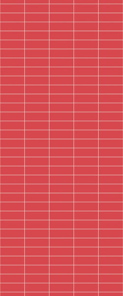 Red Horizontal Block Tile Acrylic Shower Panel 2440mm x 1220mm ( 3mm Thick) - CladdTech