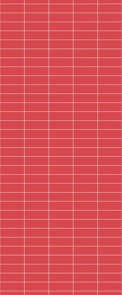 Red Horizontal Block Tile Acrylic Shower Panel 2440mm x 1220mm ( 3mm Thick) - CladdTech