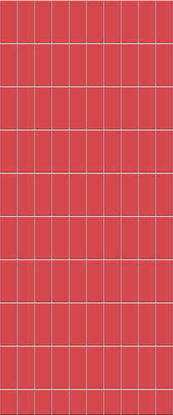 Red Vertical Block Tile Acrylic Shower Panel 2440mm x 1220mm ( 3mm Thick) - CladdTech