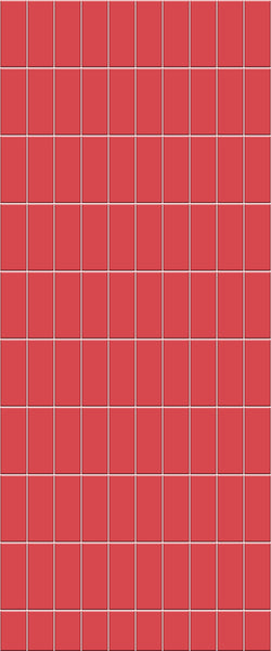 Red Vertical Block Tile Acrylic Shower Panel 2440mm x 1220mm ( 3mm Thick) - CladdTech