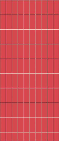 Red Vertical Block Tile Acrylic Shower Panel 2440mm x 1220mm ( 3mm Thick) - CladdTech