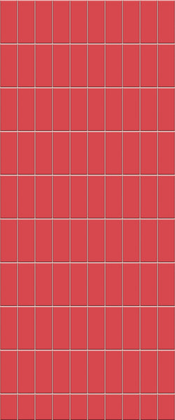 Red Vertical Block Tile Acrylic Shower Panel 2440mm x 1220mm ( 3mm Thick) - CladdTech