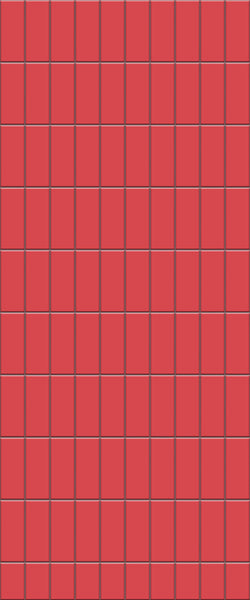 Red Vertical Block Tile Acrylic Shower Panel 2440mm x 1220mm ( 3mm Thick) - CladdTech