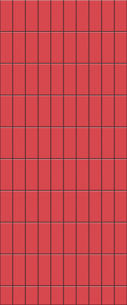 Red Vertical Block Tile Acrylic Shower Panel 2440mm x 1220mm ( 3mm Thick) - CladdTech