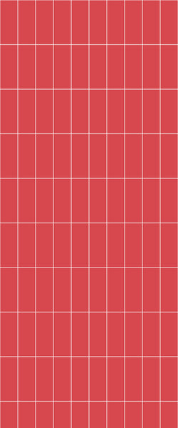Red Vertical Block Tile Acrylic Shower Panel 2440mm x 1220mm ( 3mm Thick) - CladdTech