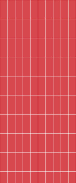 Red Vertical Block Tile Acrylic Shower Panel 2440mm x 1220mm ( 3mm Thick) - CladdTech