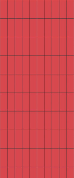 Red Vertical Block Tile Acrylic Shower Panel 2440mm x 1220mm ( 3mm Thick) - CladdTech