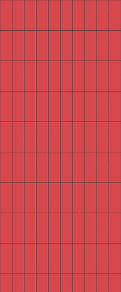 Red Vertical Block Tile Acrylic Shower Panel 2440mm x 1220mm ( 3mm Thick) - CladdTech