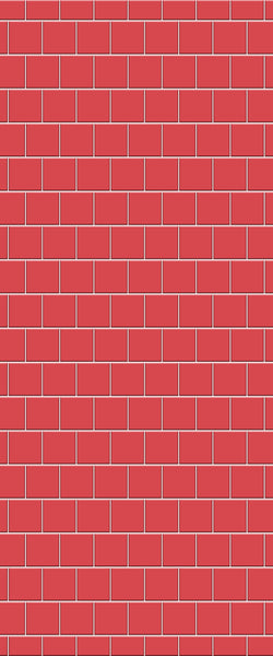 Red Large Square's Tile Acrylic Shower Wall Panel 2440mm x 1220mm ( 3mm Thick) - CladdTech