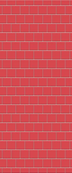Red Large Square's Tile Acrylic Shower Wall Panel 2440mm x 1220mm ( 3mm Thick) - CladdTech