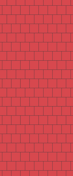 Red Large Square's Tile Acrylic Shower Wall Panel 2440mm x 1220mm ( 3mm Thick) - CladdTech