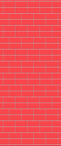 Red Brickbond Tile Acrylic Shower Wall Panel 2440mm x 1220mm ( 3mm Thick) - CladdTech