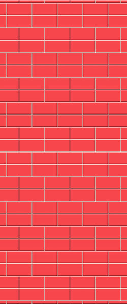 Red Brickbond Tile Acrylic Shower Wall Panel 2440mm x 1220mm ( 3mm Thick) - CladdTech