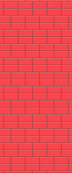Red Brickbond Tile Acrylic Shower Wall Panel 2440mm x 1220mm ( 3mm Thick) - CladdTech