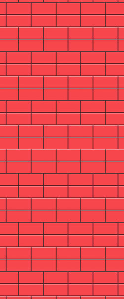 Red Brickbond Tile Acrylic Shower Wall Panel 2440mm x 1220mm ( 3mm Thick) - CladdTech