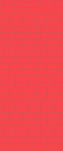 Red Brickbond Tile Acrylic Shower Wall Panel 2440mm x 1220mm ( 3mm Thick) - CladdTech