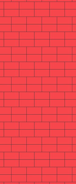 Red Brickbond Tile Acrylic Shower Wall Panel 2440mm x 1220mm ( 3mm Thick) - CladdTech