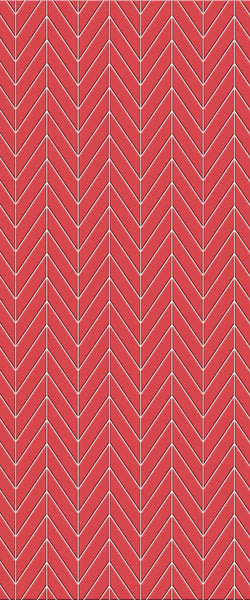 Red Chevron Tile Acrylic Shower Wall Panel 2440mm x 1220mm ( 3mm Thick) - CladdTech