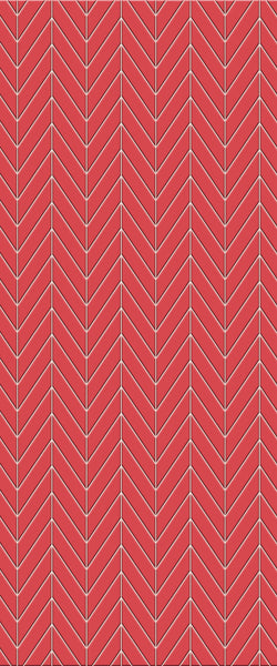Red Chevron Tile Acrylic Shower Wall Panel 2440mm x 1220mm ( 3mm Thick) - CladdTech
