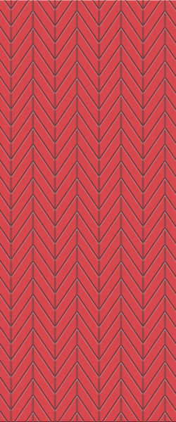 Red Chevron Tile Acrylic Shower Wall Panel 2440mm x 1220mm ( 3mm Thick) - CladdTech