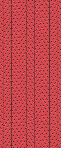 Red Chevron Tile Acrylic Shower Wall Panel 2440mm x 1220mm ( 3mm Thick) - CladdTech