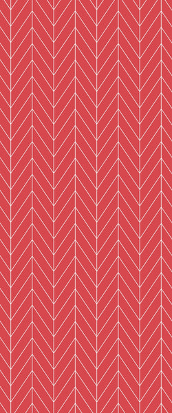Red Chevron Tile Acrylic Shower Wall Panel 2440mm x 1220mm ( 3mm Thick) - CladdTech
