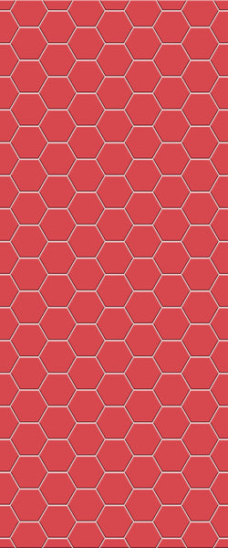Red Hexagon Tile Acrylic Wall Panel 2440mm x 1220mm (3mm Thick) - CladdTech